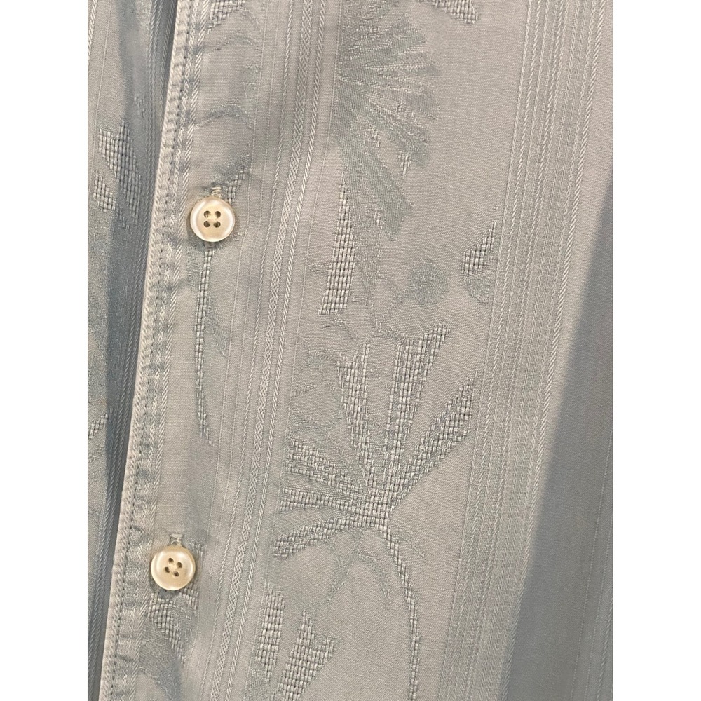 Vintage Tommy Bahama Mens Large Blue Tropical Hawaiian Long Sleeve Button Shirt - Picture 5 of 9